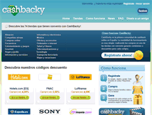 Tablet Screenshot of es.cashbacky.com